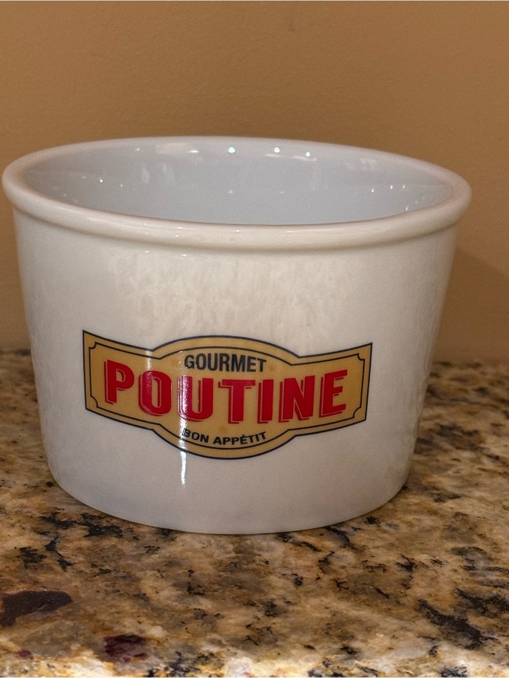 Gourmet Poutine White Ceramic Individual Ramekin: